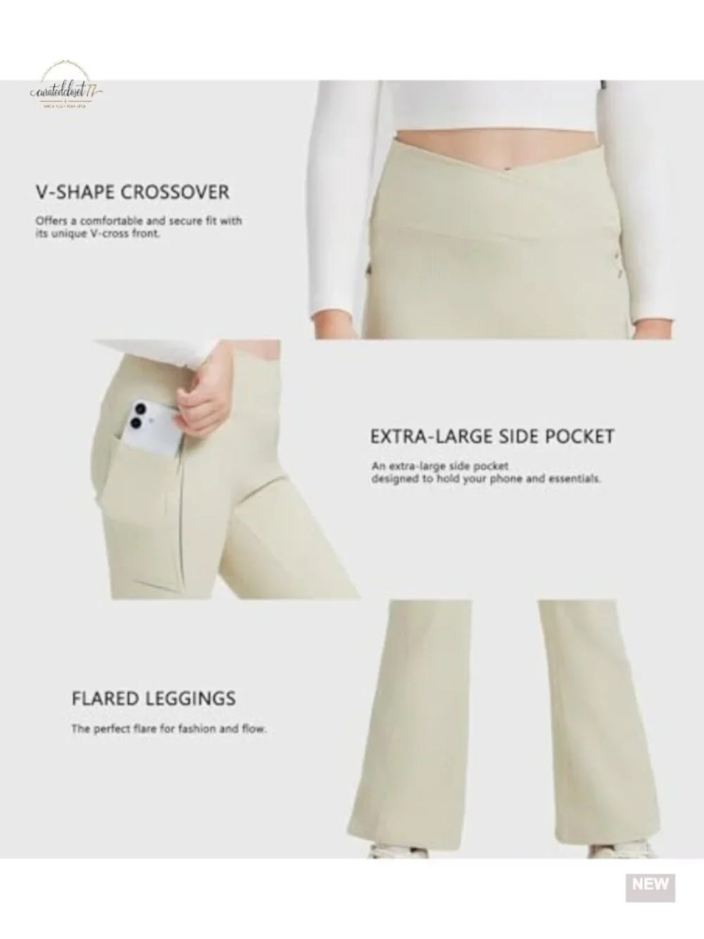 Seamless Ribbed Flare Leggings Cross High Waist Bootcut Bell Bottoms Girls Yoga